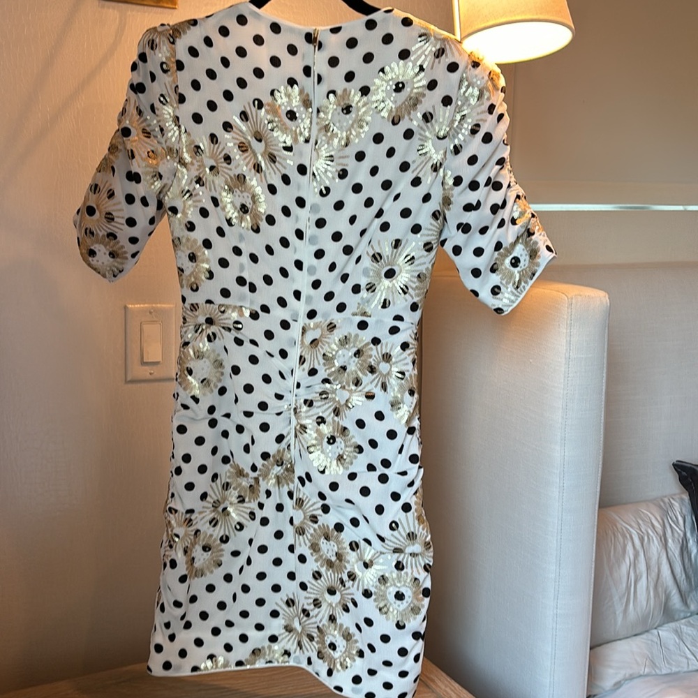 NEVER WORN! Maje polka dot sequin mini dress. All tags attached - Picture 3 of 6